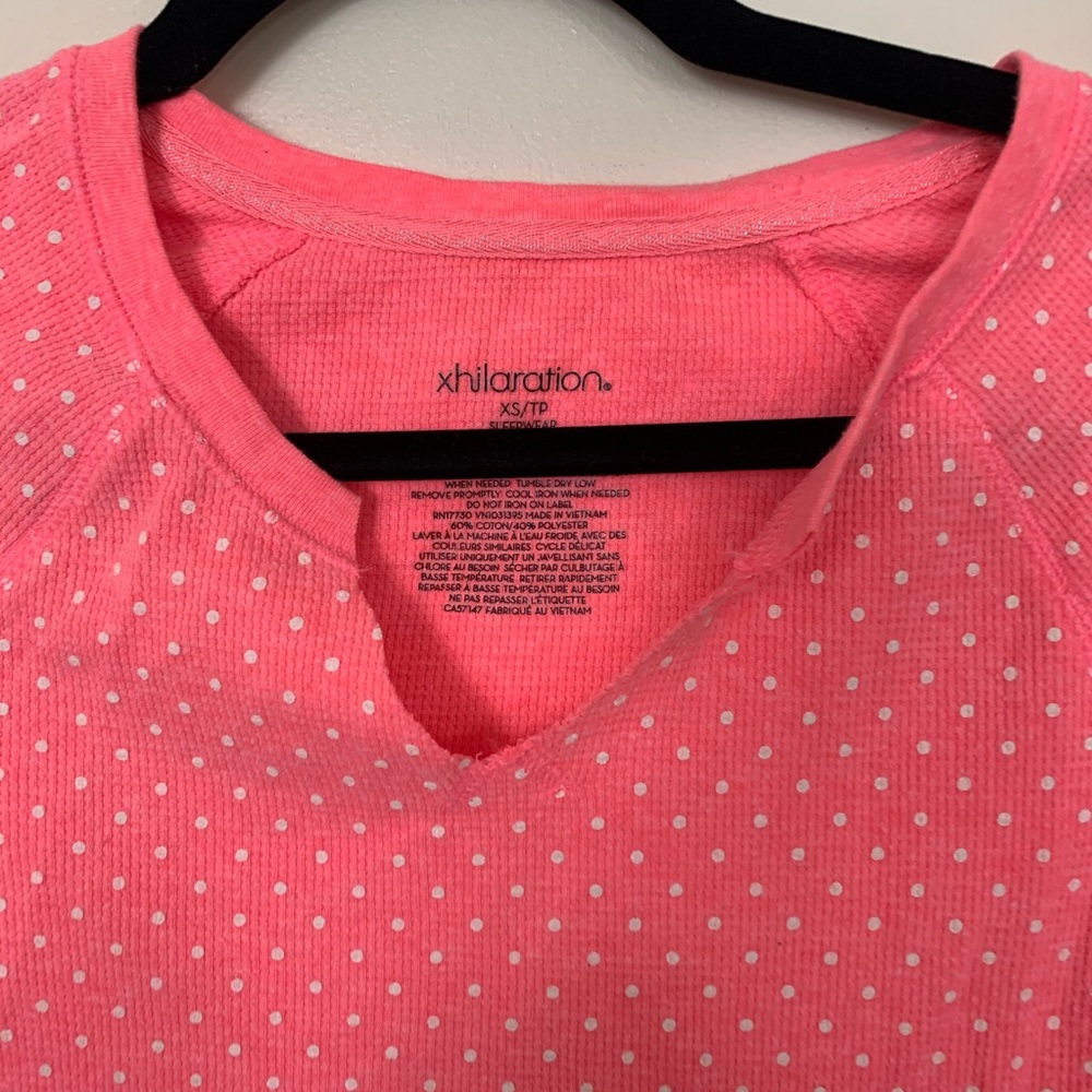 Pink white polka dot